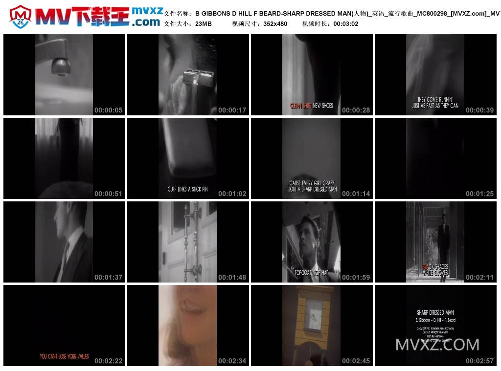 B GIBBONS D HILL F BEARD-SHARP DRESSED MAN(人物)_英语_流行歌曲_MC800298